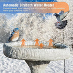 Bird Bath Heater for Outdoors in Winter, Birdbath Water Heater 120 W Pond - Image 2