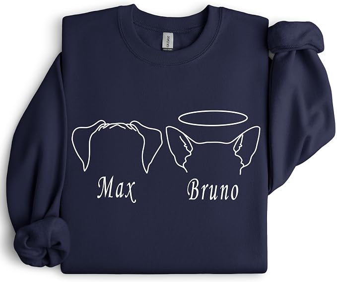 Custom Dog Mom Shirt for Women Pet Ears Sweatshirt by CustomUnique