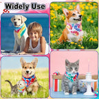 Aliceset 180 Pcs Tie Dye Dog Bandana Bulk Rainbow Bandanas - Image 7