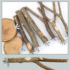 8 PCS Natural Bird Perch Set - Image 5