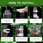 Pet Bird Automatic Water Dispenser, Bird Cage Hanging Drinking Device, - Image 3