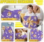 Personalized Paw Print Dog Blanket - Image 6