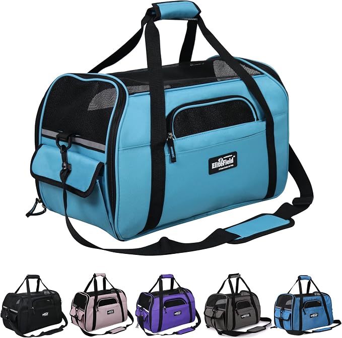 EliteField Soft Pet Carrier Soft Sided Dog Puppy Cat Carrier Travel Bag by EliteField