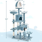 Yaheetech Cat Tree, 72.5inch Ocean-Themed Cat Tower - Image 7