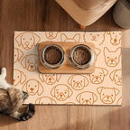 Pet Feeding Mat with Colorful Polka Dot Pattern Design 24" x 16" Dachshund - Image 5