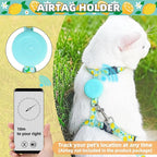 PUPTECK Adjustable Cat Harness and Leash Set Escape Proof Kitten Strap Collar - Image 3
