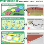 BlueWood Wooden Wall Busy Board Panels, Toddler Learning Activity Center - Image 4