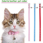Weewooday 6 Pieces Leather Cat Collar - Image 5