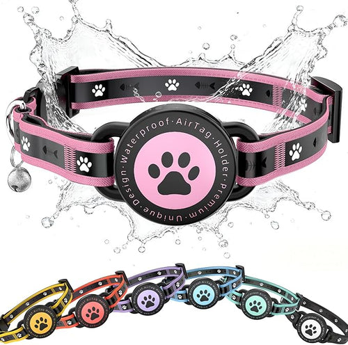 Airtag Cat Collar Breakaway, Reflective Cat Collar by Unknown