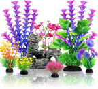 Fish Tank Accessories Aquarium Decorations Plants, Aquarium Decor Plastic Plants by QUOZUO