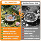2P 4inches Bird Bath Purification Disk, 99.99% Pure Copper Bird Bath Disc Safe - Image 6