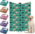 Personalized Paw Print Dog Blanket by Faroishta