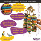 Birds LOVE Chew-Tastic Triple Tower Bird Cage Toy Shredded - Image 4