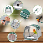 Suertree Small Bird Carrier, Large Window Travel Cage - Image 3