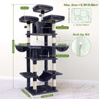 Globlazer Big Cat Tower for Indoor Cats, 80inch Cat Tower for Multiple Adult - Image 6