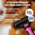 MalsiPree Dog Brush for Shedding - 2 in 1 Undercoat Rake Deshedding Tool for - Image 2