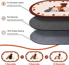 Dog Food Mat 20''x12'', Small Pet Feeding Mat, Non-Slip Rubber Pet Food Mat - Image 2