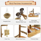 Mogoko Natural Bird Perches Playground, Cage Accessories, Toys Playground - Image 4
