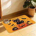 Halloween Cat Pet Feeding Mat, Absorbent Dog Bowl Pad, Quick Dry by QSOQSO