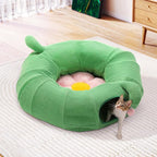 PEQULTI Cat Tunnel with Bed for Indoor Cats, Cat Play Donut Tunnel with - Image 8