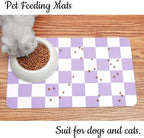 Ralxion Checkered Dog Feeding Mat, Absorbent Mats - Image 4