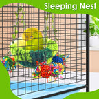 KATUMO Conure Nest, Bird Breeding Bed Cockatiel Snuggle Nest Parakeet Swing Bed - Image 6