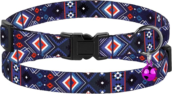 Cat Collar Breakaway 2PCS Adjustable Pattern Tribal Aztec Southwest Safety Pet - Image 6