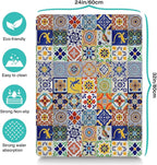 Moroccan Trellis Dog Food & Water Mat, Mexican Talavera Boho Colorful Pet - Image 6