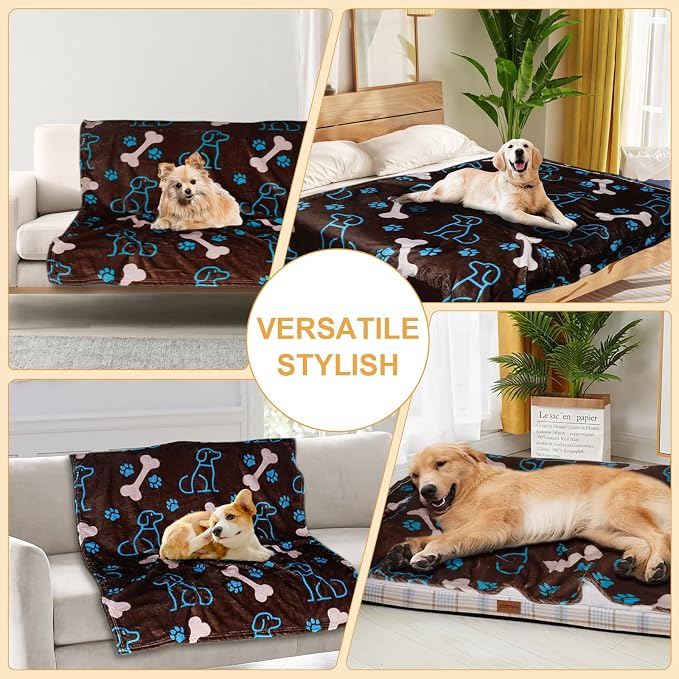 Dog Blanket for Small Dogs Washable-Soft Fluffy Puppy Blanket - Image 3