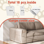 18 PCS Large Cat Scratch Furniture Protector, Transparent Couch Protector from - Image 3