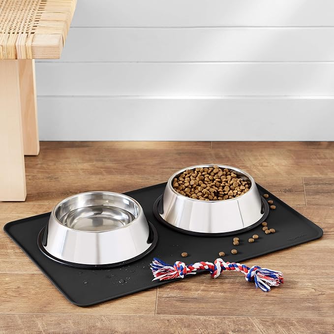 Amazon Basics Waterproof Non-Slip Silicone Pet Feeding Mat - Image 5