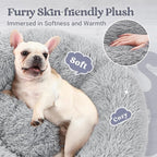 rabbitgoo Dog Bed for Small, 24 inches Machine Washable, Fluffy Donut Pet Bed - Image 2