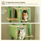 Cactus Cat Tree, 62-Inch Large Cat Tower - Image 3