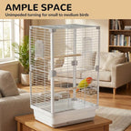 24" Portable Double-Layer Bird Cage, Travel Parrot Carrier - Image 6