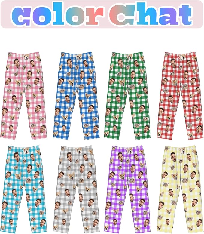 Custom Pajamas Pants Plaid Personalized Funny PJ Pant Design - Image 2