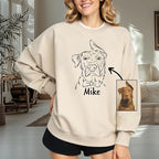 Custom Dog Face Sweatshirt Hoodie T-Shirt, Custom Pet Name, Personalized Pet - Image 3