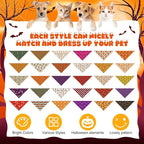 Aliceset 180 Pcs Halloween Dog Bandanas Bulk Halloween Bandana - Image 3