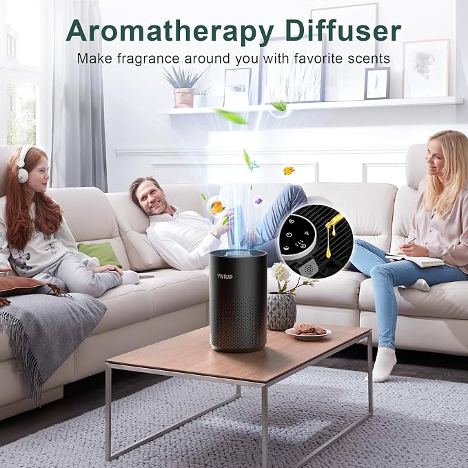 Air Purifiers for Bedroom Home up to 1250 ft², Vniup H14 True HEPA Room Air - Image 2