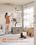 Feandrea Cat Tree, 66.9-Inch Cat Tower - Image 2