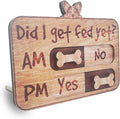 Dog Feeding Tracker-AM PM 2-Meal Wooden Fridge Magnets by GHTRP
