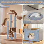 Cat Scratching Mat, 118.5"x15.9" Trimmable Self-Adhesive Cat Scratch Carpet - Image 5