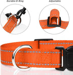 TagME Reflective Nylon Dog Collars, Adjustable Classic Pet Collar - Image 3