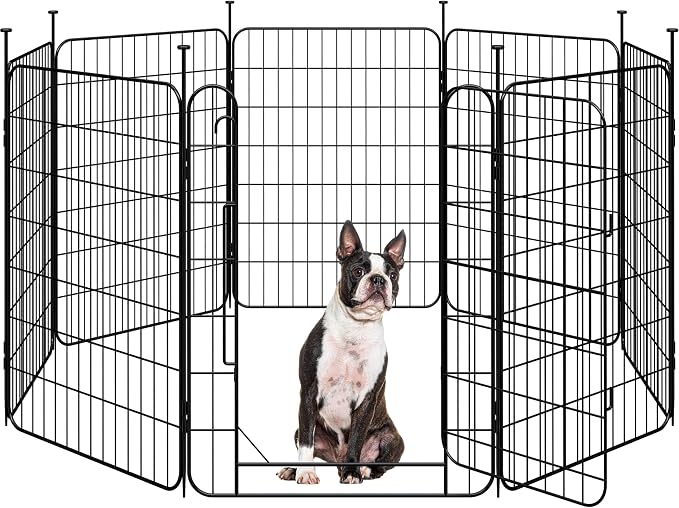 Yaheetech Expandable Dog Playpen, 8 Panel 32 inch Puppy Playpen by Yaheetech