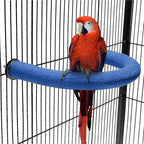 U Shape Parrot Perch Stand Toy Bird Platform Sand Paw Grinding Clean Stick by FrgKbTm