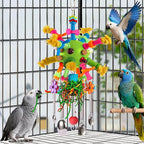 Parrot Toys Bird Toys Perch Pullable Stainless Steel Spoons Colorful Acrylic - Image 4