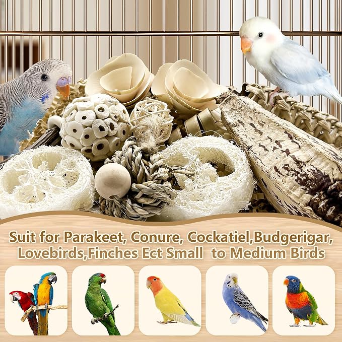 Natural Bird Toy Foraging Parrot Shredding Toys Box Conure Chewing Toys - Image 6