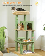 Cactus Cat Tree for Indoor Cats, 45.7" Multi-Level Cat Tower - Image 2