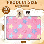 20 Pcs Puppy Blanket Bulk Soft Fluffy Flannel Pets Fleece Blankets - Image 2