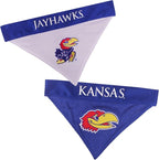 Pets First Collegiate Pet Accessories, Reversible Bandana, Kansas Jayhawks by PETSFIRST
