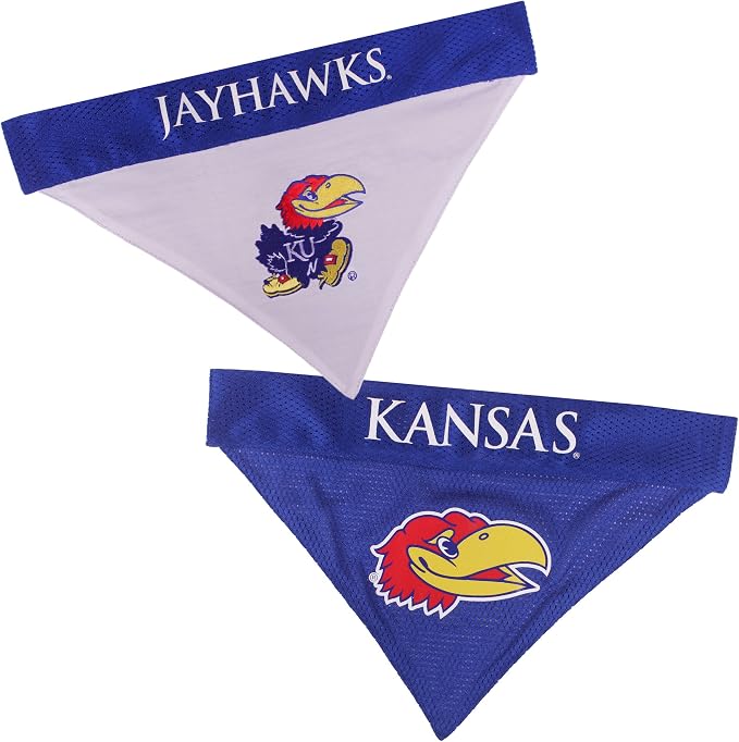 Pets First Collegiate Pet Accessories, Reversible Bandana, Kansas Jayhawks - Image 6
